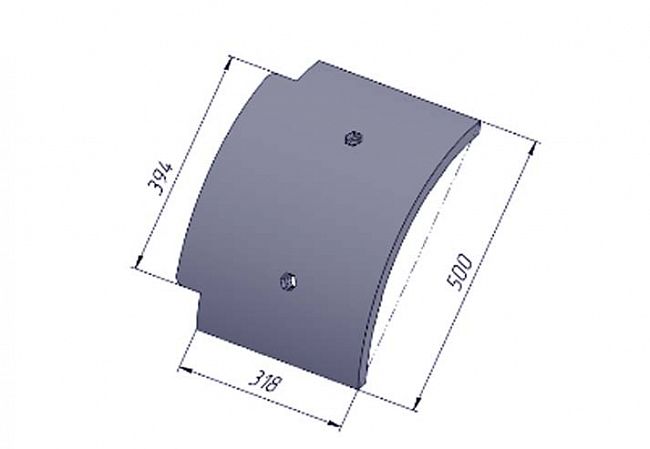 Бронелист затвора крайний (2) Lintec